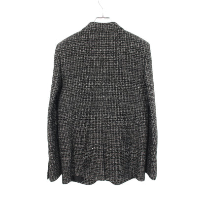 ツイード スパンコール ジャケット ブラック サンローランパリ アウター SAINT LAURENT PARIS