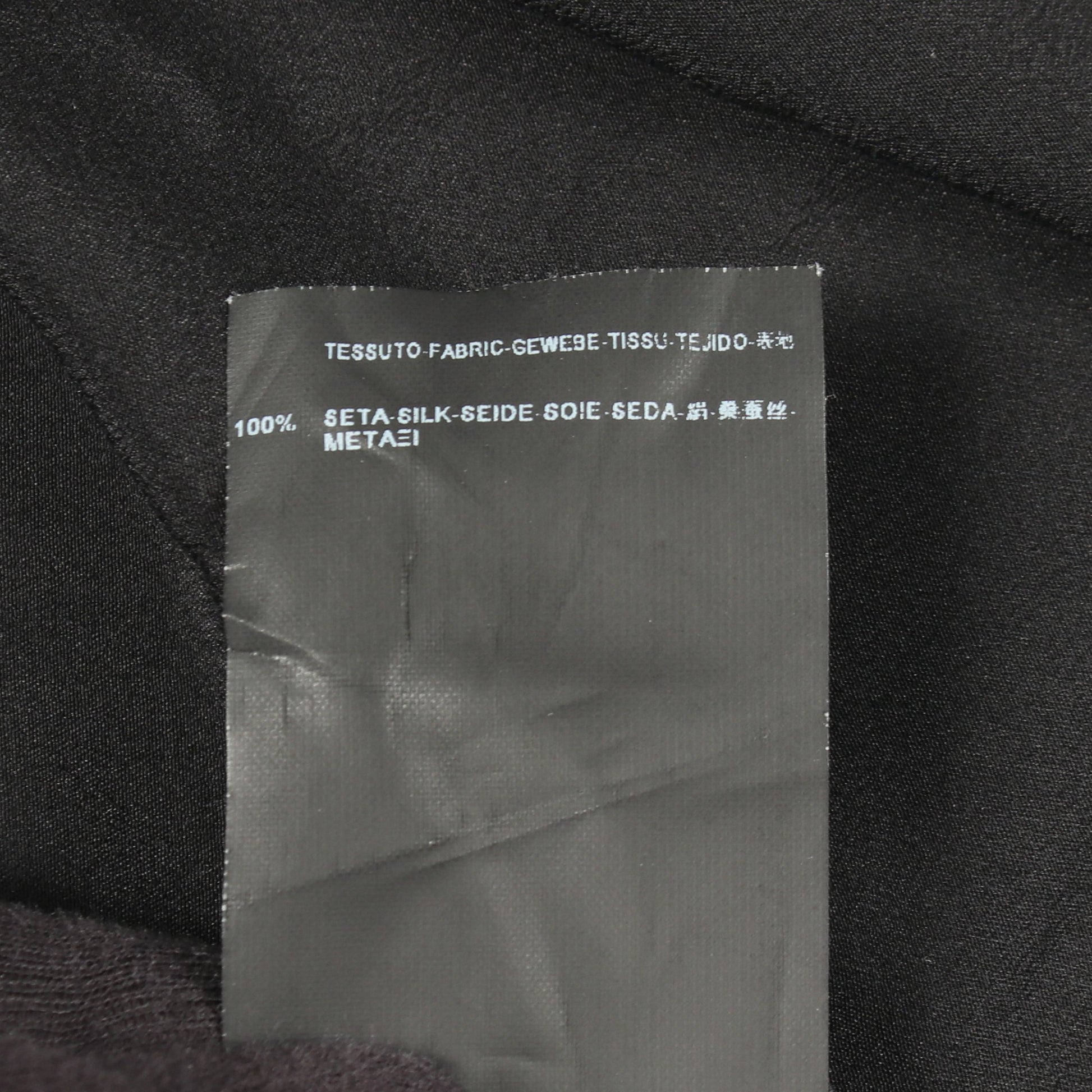 タッセル Vネック ブラウス シルク ブラック サンローランパリ トップス SAINT LAURENT PARIS