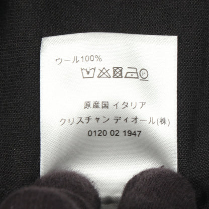 BEE刺繍 長袖 ニット ポロシャツ ウール ブラック ディオール トップス DIOR