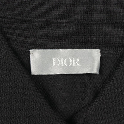 BEE刺繍 長袖 ニット ポロシャツ ウール ブラック ディオール トップス DIOR