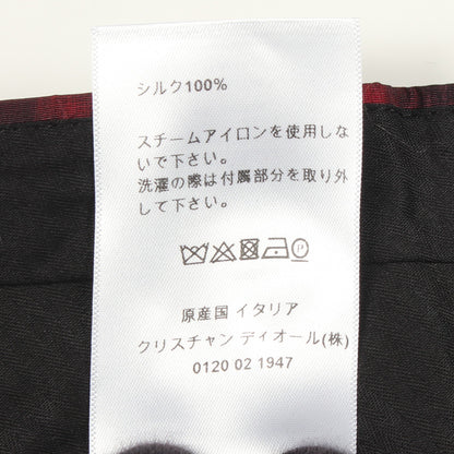 総柄 パンツ シルク レッド ブラック クリスチャンディオール ボトムス Christian Dior