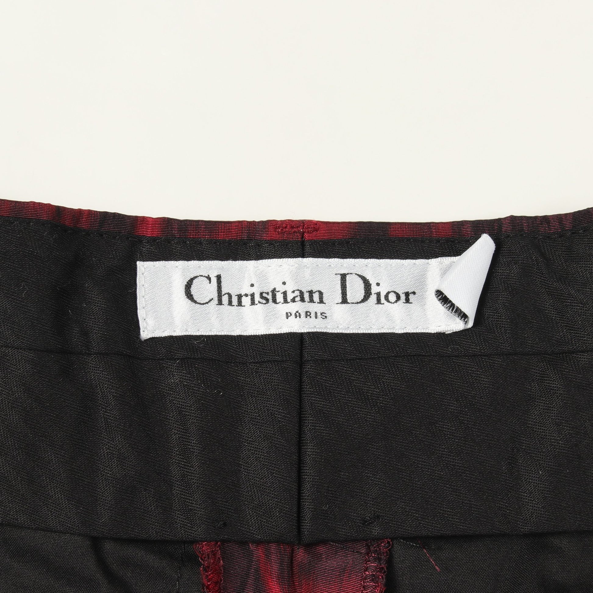 総柄 パンツ シルク レッド ブラック クリスチャンディオール ボトムス Christian Dior
