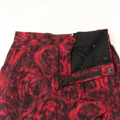 総柄 パンツ シルク レッド ブラック クリスチャンディオール ボトムス Christian Dior