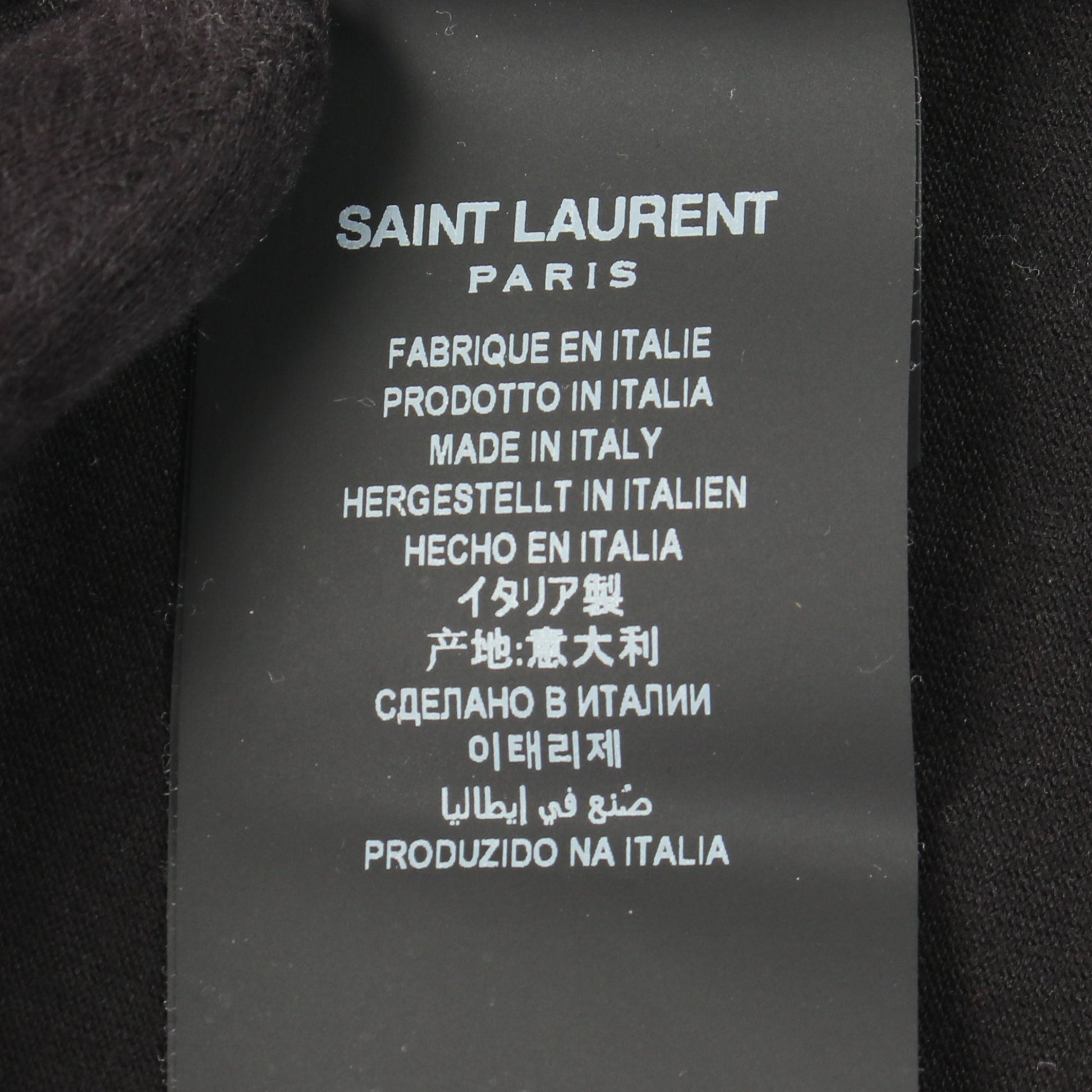 SAINT LAURENT PARIS × Disney ミッキーマウス 長袖Tシャツ コットン ブラック グレー マルチカラー サンローランパリ トップス SAINT LAURENT PARIS