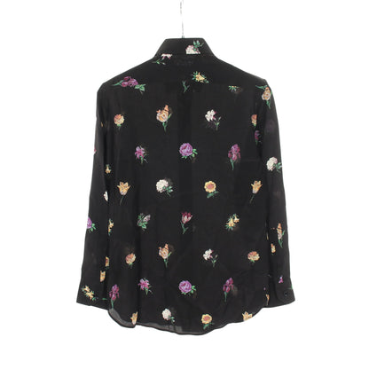 花柄 長袖 シャツ シルク ブラック マルチカラー サンローランパリ トップス SAINT LAURENT PARIS