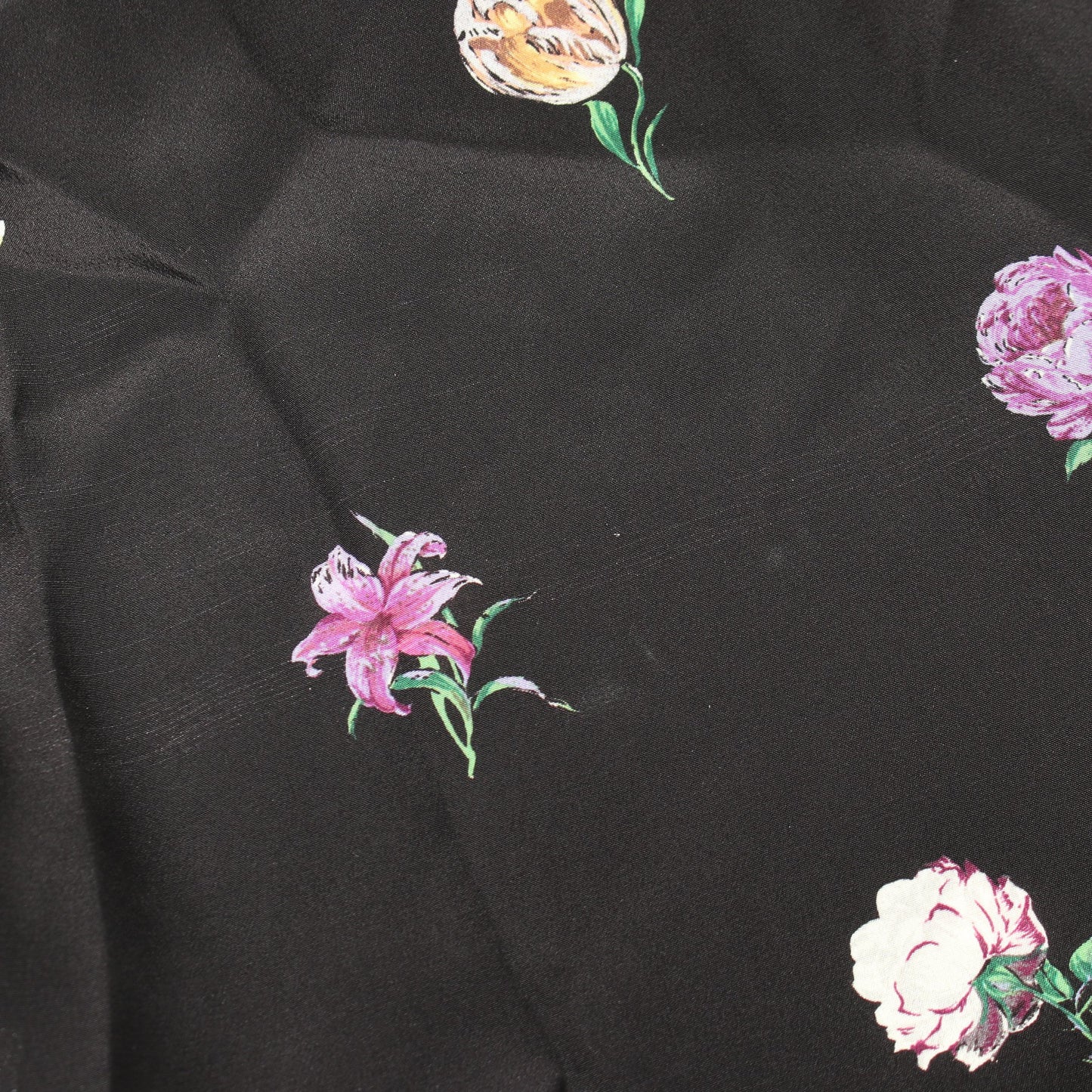 花柄 長袖 シャツ シルク ブラック マルチカラー サンローランパリ トップス SAINT LAURENT PARIS