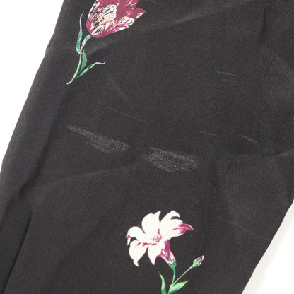 花柄 長袖 シャツ シルク ブラック マルチカラー サンローランパリ トップス SAINT LAURENT PARIS