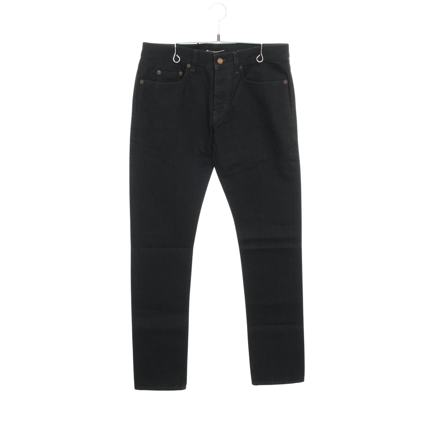 ストレート デニムパンツ コットン ブラック サンローランパリ ボトムス SAINT LAURENT PARIS