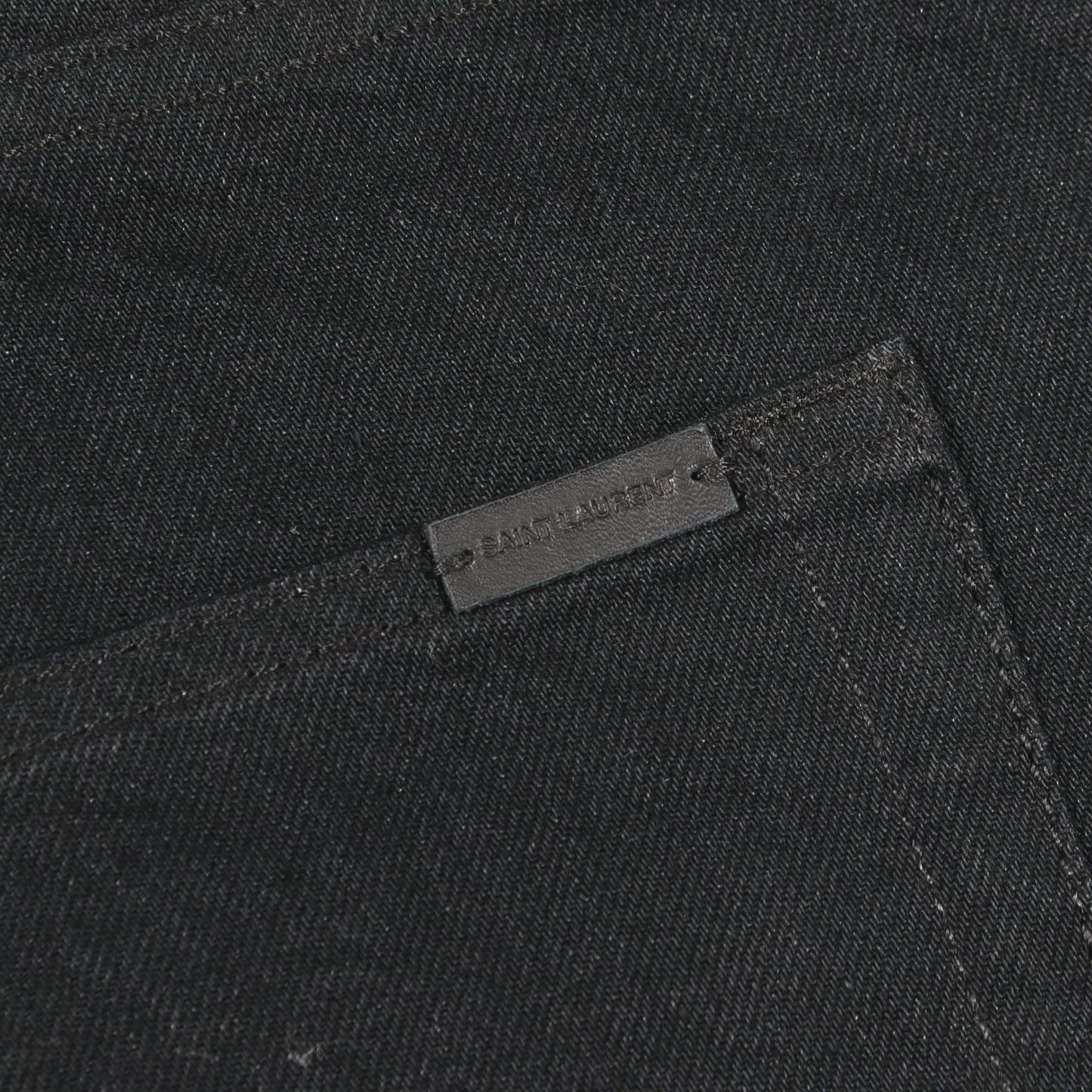 ストレート デニムパンツ コットン ブラック サンローランパリ ボトムス SAINT LAURENT PARIS