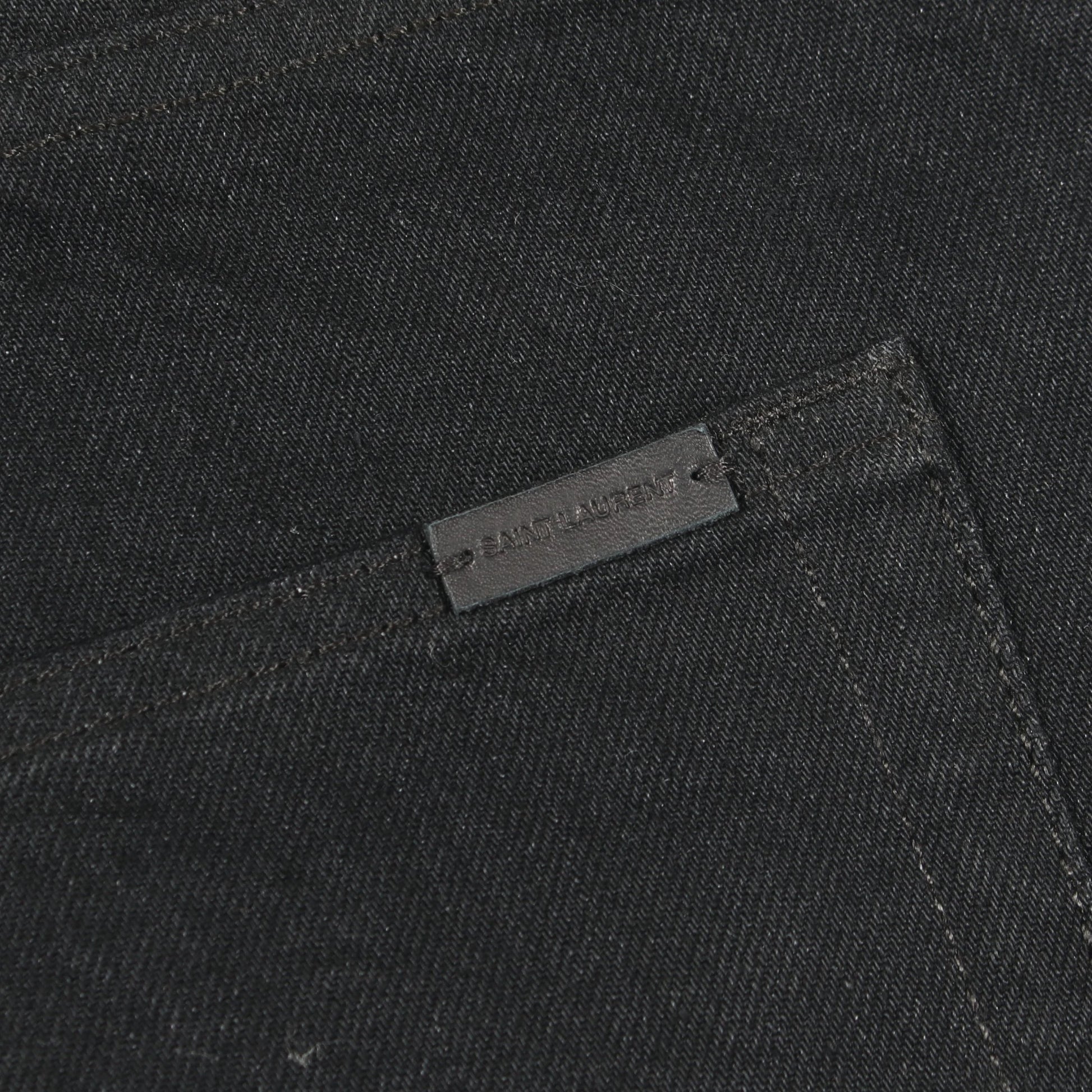 ストレート デニムパンツ コットン ブラック サンローランパリ ボトムス SAINT LAURENT PARIS