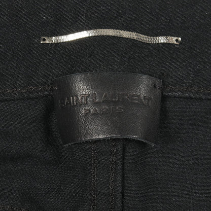 ストレート デニムパンツ コットン ブラック サンローランパリ ボトムス SAINT LAURENT PARIS