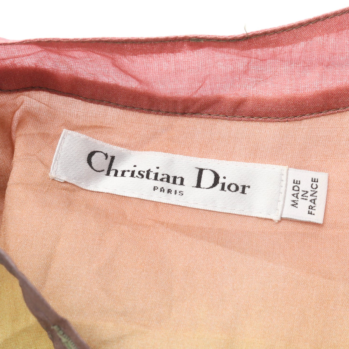BEE刺繍 シャツワンピース コットン レッド ブルーグリーン イエロー クリスチャンディオール ワンピース Christian Dior
