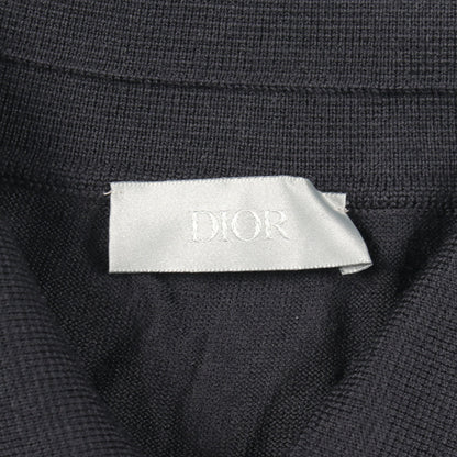 BEE刺繍 長袖 ポロシャツ ウール ブラック ディオール トップス DIOR
