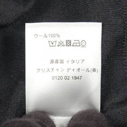 BEE刺繍 長袖 ポロシャツ ウール ブラック ディオール トップス DIOR