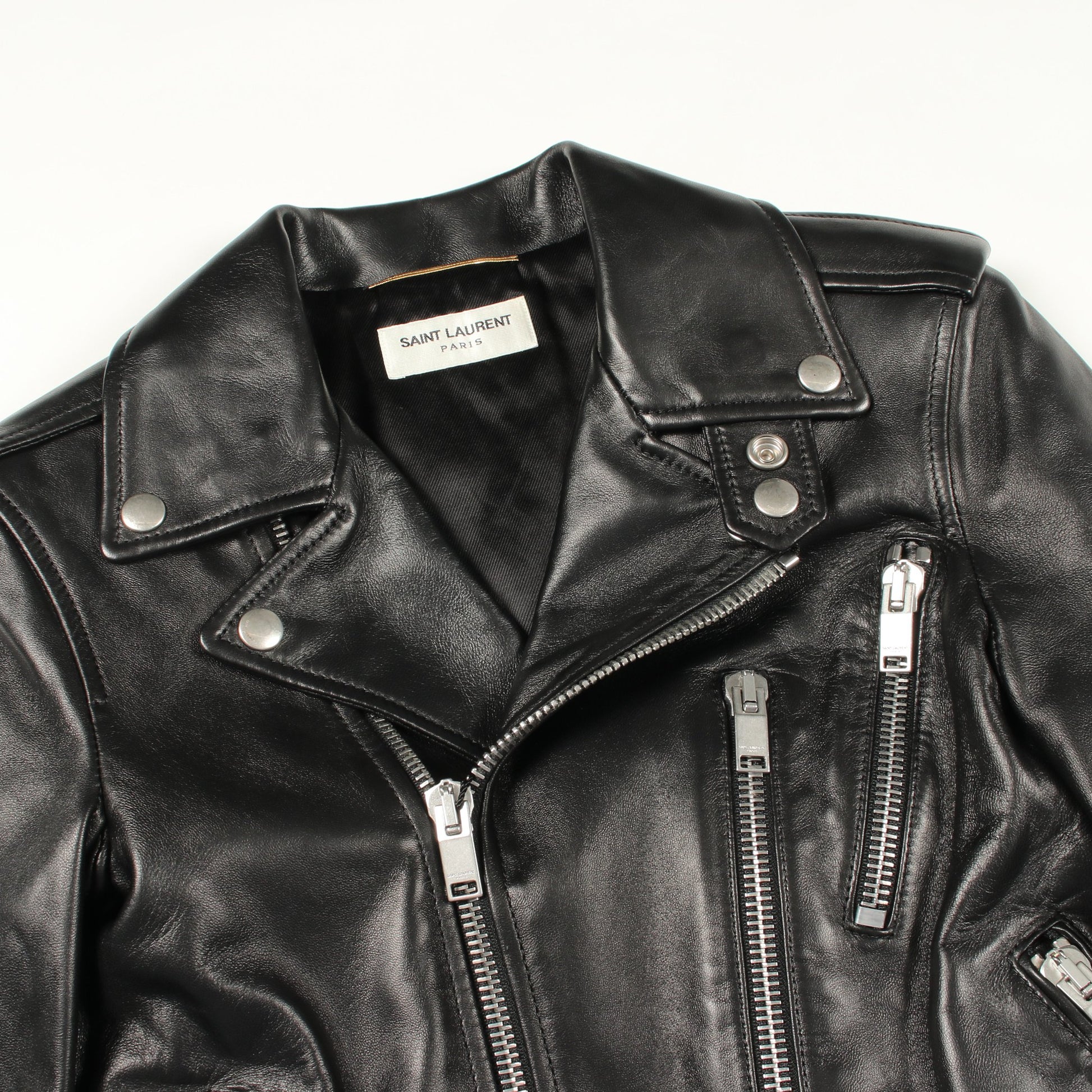 ダブル ライダースジャケット レザー ブラック サンローランパリ アウター SAINT LAURENT PARIS