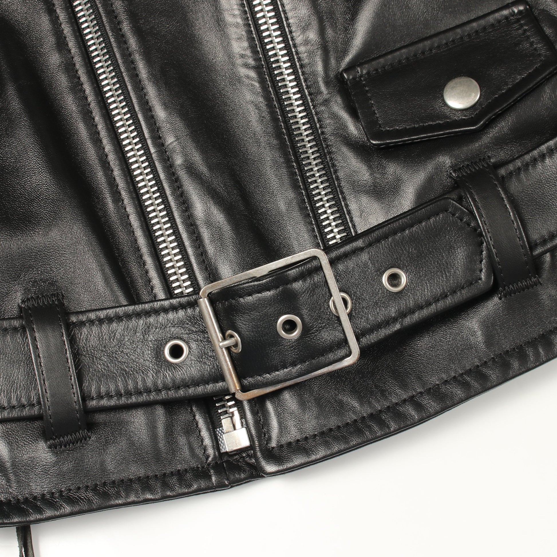 ダブル ライダースジャケット レザー ブラック サンローランパリ アウター SAINT LAURENT PARIS