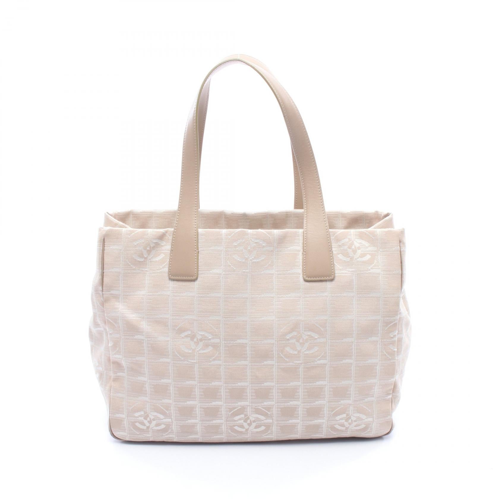 ニュートラベルラインMM ハンドバッグ トートバッグ ナイロンキャンバス ベージュ ゴールド金具 シャネル バッグ CHANEL