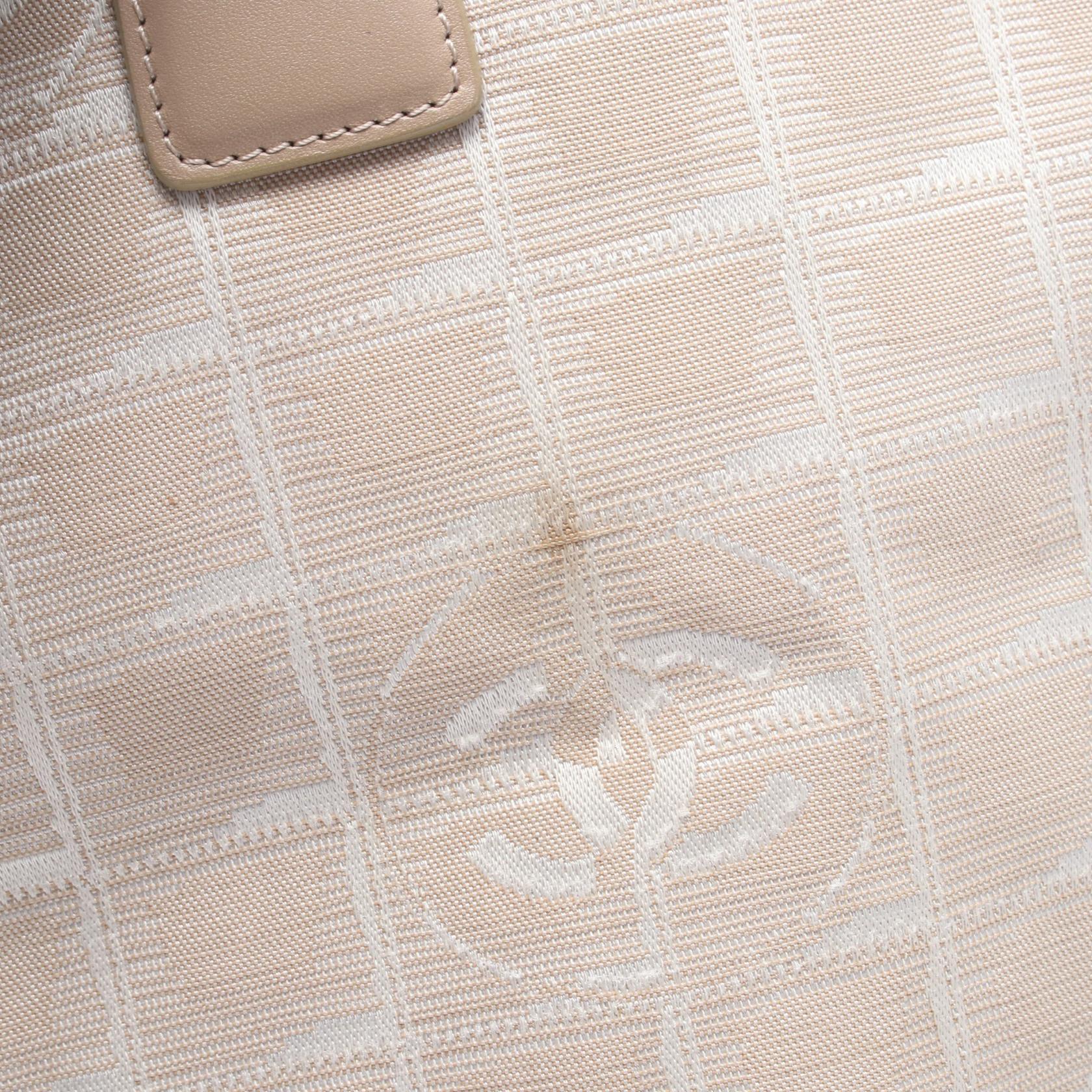 ニュートラベルラインMM ハンドバッグ トートバッグ ナイロンキャンバス ベージュ ゴールド金具 シャネル バッグ CHANEL
