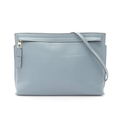 Tポーチ アナグラム ショルダーバッグ レザー ブルーグレー ロエベ バッグ LOEWE