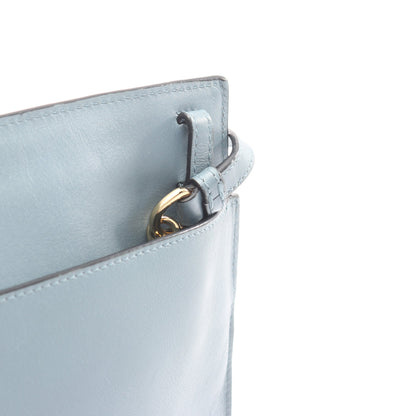 Tポーチ アナグラム ショルダーバッグ レザー ブルーグレー ロエベ バッグ LOEWE