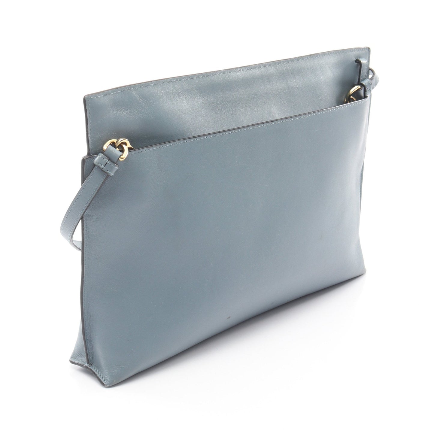 Tポーチ アナグラム ショルダーバッグ レザー ブルーグレー ロエベ バッグ LOEWE