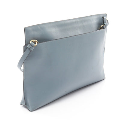 Tポーチ アナグラム ショルダーバッグ レザー ブルーグレー ロエベ バッグ LOEWE