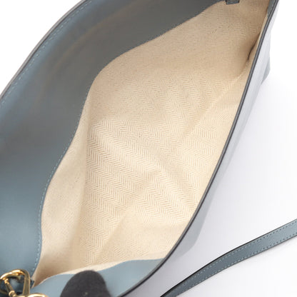 Tポーチ アナグラム ショルダーバッグ レザー ブルーグレー ロエベ バッグ LOEWE