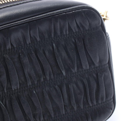 NAPPA GAUFRE チェーンショルダーバッグ レザー ブラック プラダ バッグ PRADA