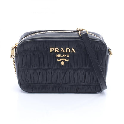 NAPPA GAUFRE チェーンショルダーバッグ レザー ブラック プラダ バッグ PRADA