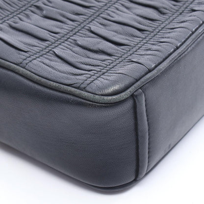 NAPPA GAUFRE チェーンショルダーバッグ レザー ブラック プラダ バッグ PRADA