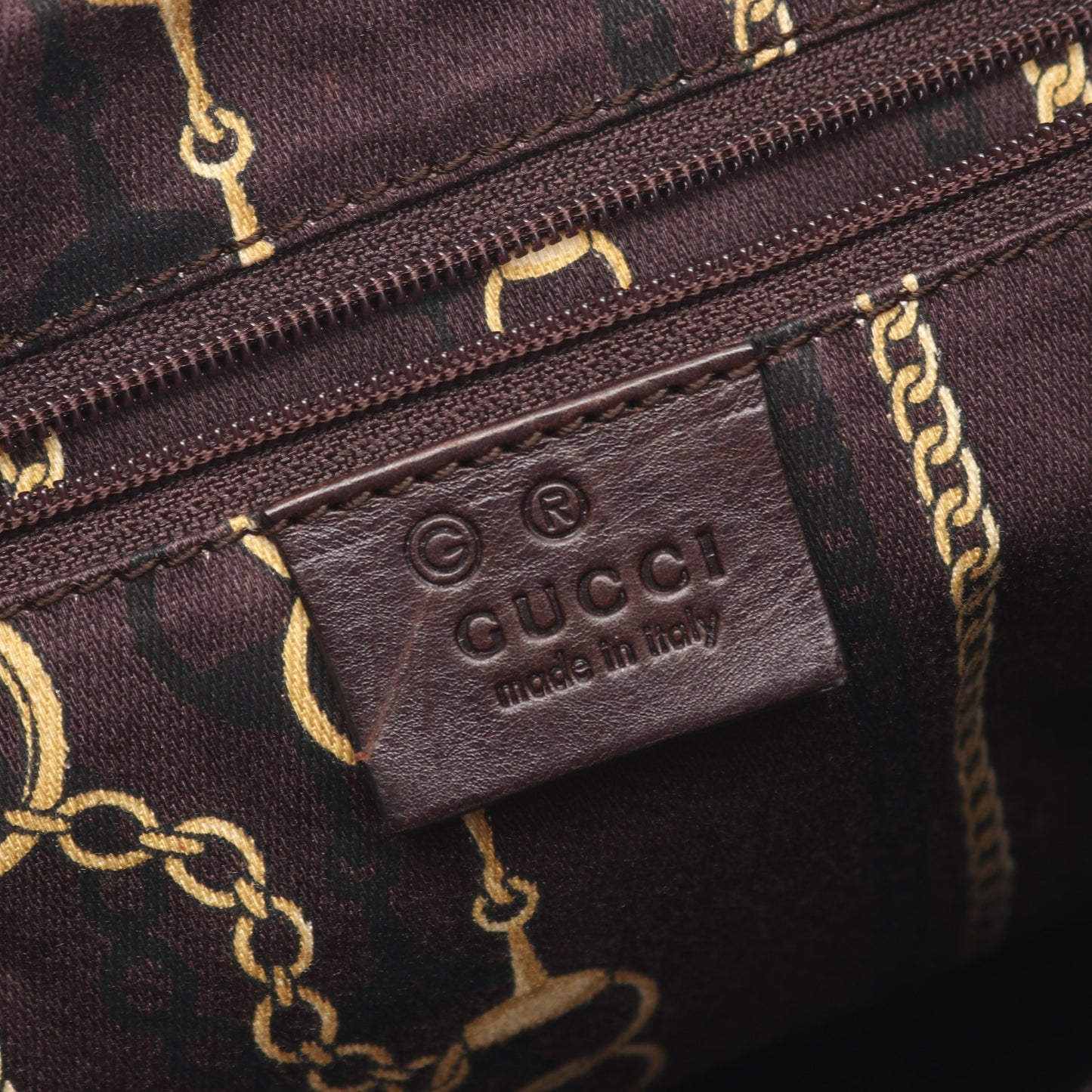 ワンショルダーバッグ キャンバス レザー ダークブラウン グッチ バッグ GUCCI