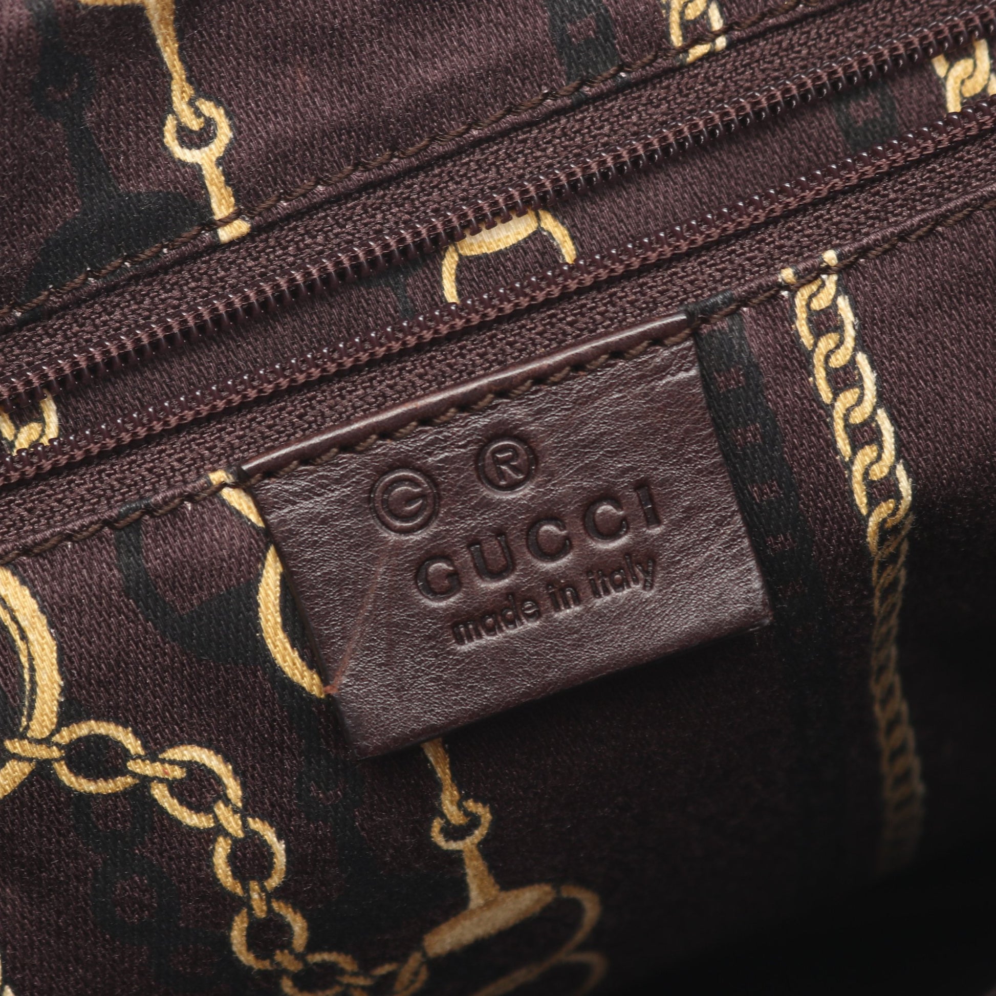 ワンショルダーバッグ キャンバス レザー ダークブラウン グッチ バッグ GUCCI