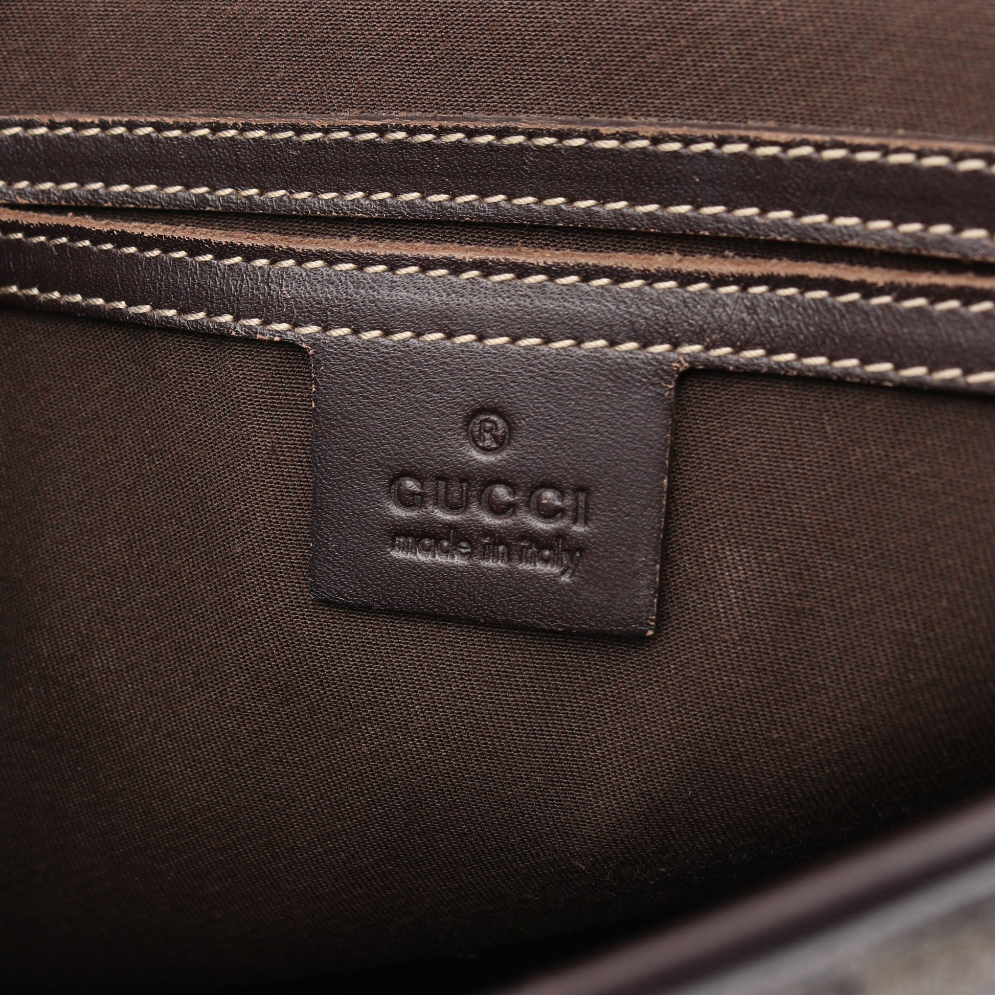 GGスプリーム ショルダーバッグ PVC レザー ベージュ ダークブラウン グッチ バッグ GUCCI