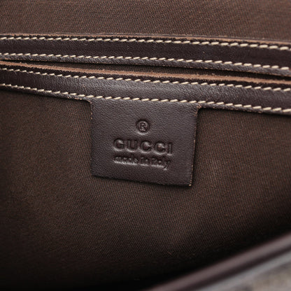 GGスプリーム ショルダーバッグ PVC レザー ベージュ ダークブラウン グッチ バッグ GUCCI
