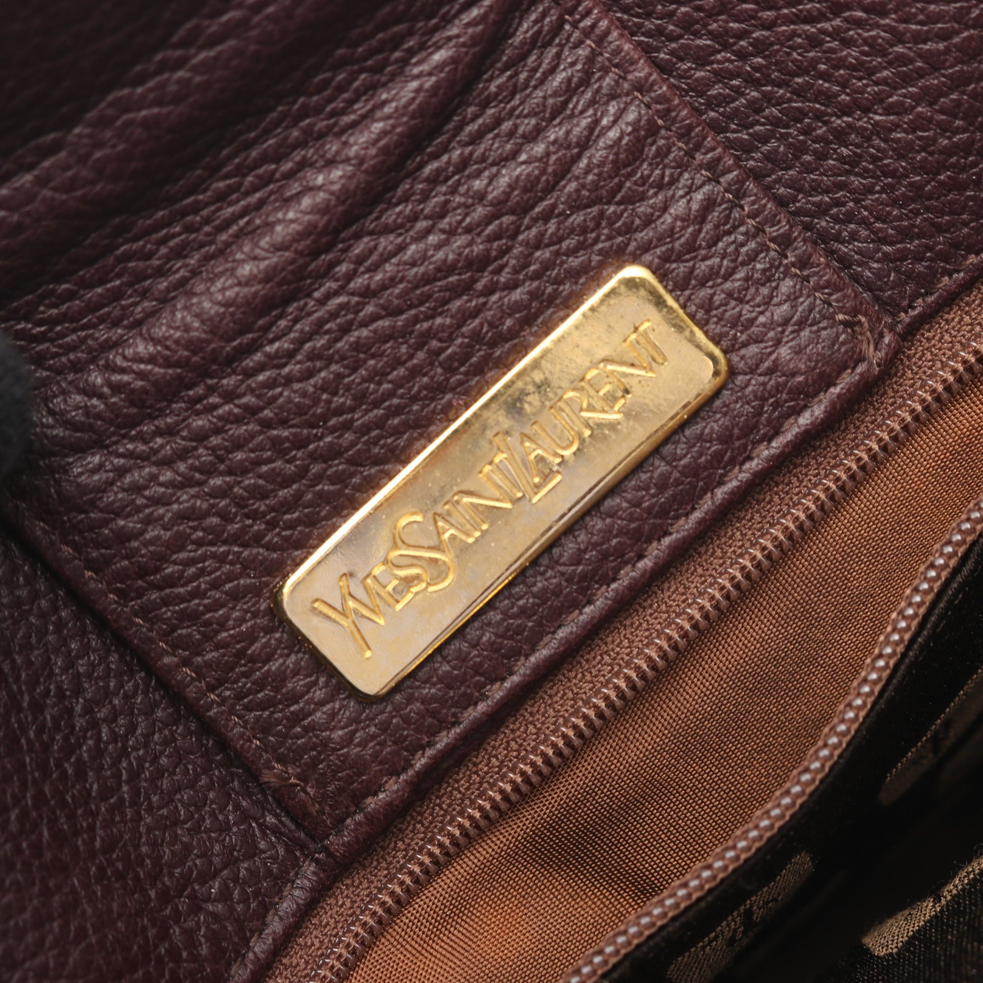 ハンドバッグ レザー ボルドー イヴサンローラン バッグ YVES SAINT LAURENT