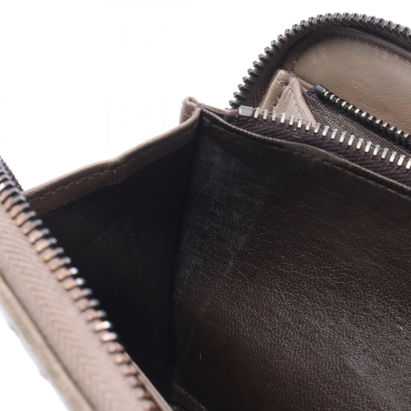 イントレチャート ラウンドファスナー長財布 レザー グレーブラウン ボッテガヴェネタ 財布・小物 BOTTEGA VENETA