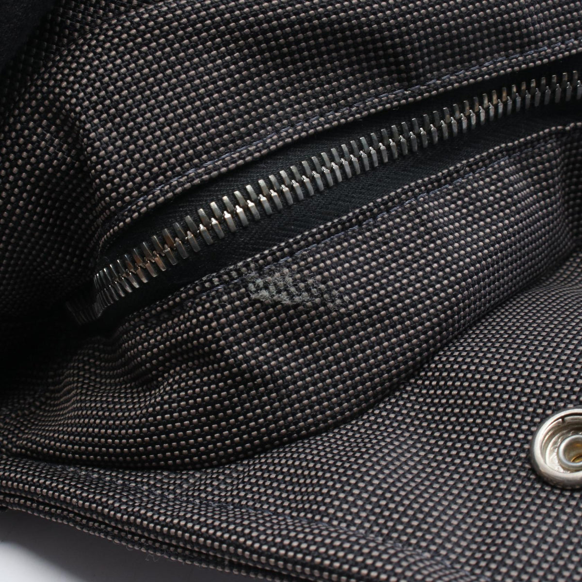 エールラインMM ハンドバッグ トートバッグ ナイロンキャンバス ダークグレー シルバー金具 エルメス バッグ HERMES