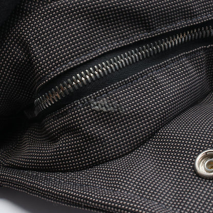 エールラインMM ハンドバッグ トートバッグ ナイロンキャンバス ダークグレー シルバー金具 エルメス バッグ HERMES