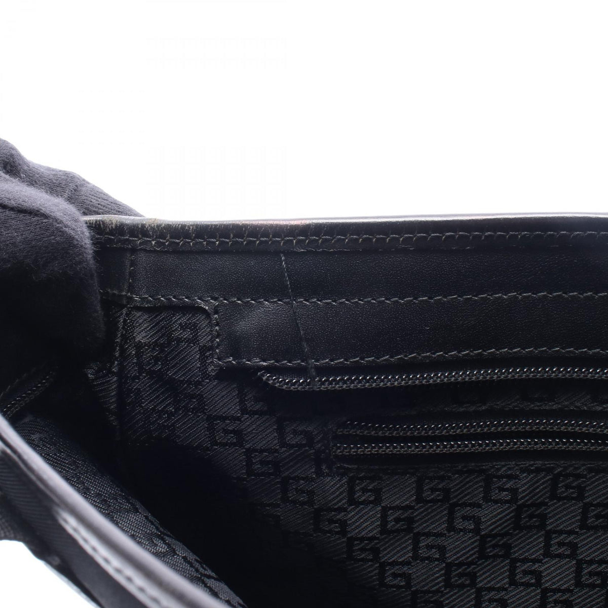ショルダーバッグ トートバッグ キャンバス レザー ブラック グッチ バッグ GUCCI