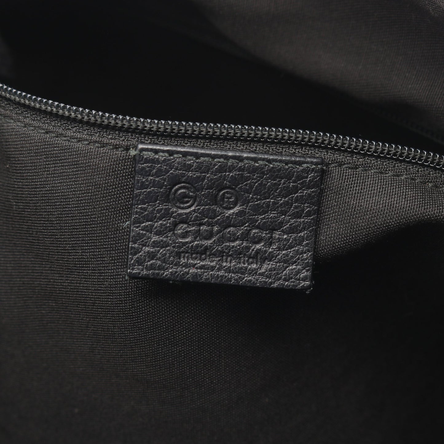 GGナイロン ワンショルダーバッグ ナイロン レザー ブラック グッチ バッグ GUCCI