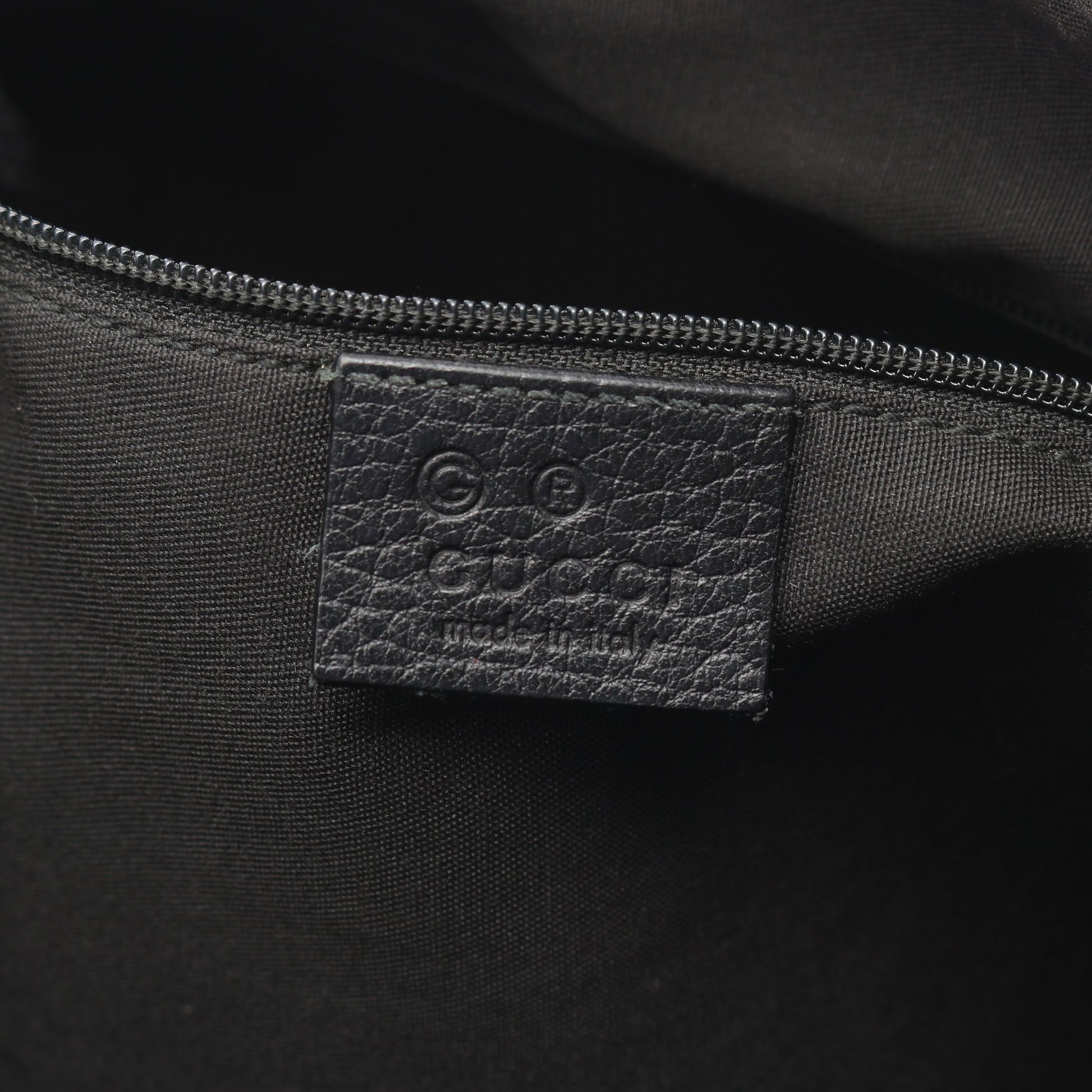 GGナイロン ワンショルダーバッグ ナイロン レザー ブラック グッチ バッグ GUCCI