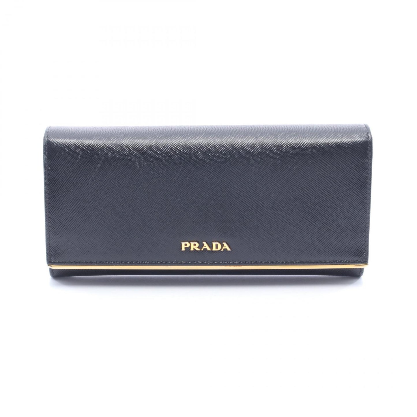 二つ折り長財布 サフィアーノレザー ブラック プラダ 財布・小物 PRADA