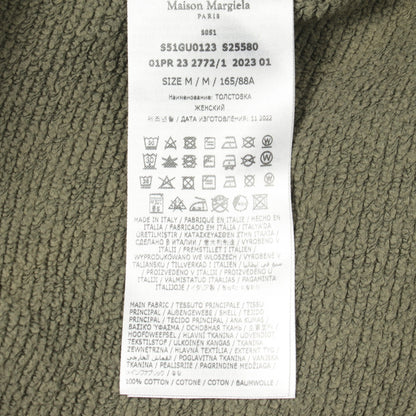 ヴィンテージ加工 カットオフ クロップド スウェットシャツ コットン カーキグリーン メゾンマルジェラ110 トップス Maison Margiela 1 10