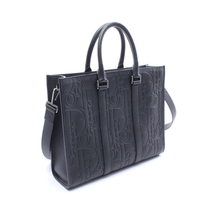 グラビティ East-West ミディアム 2WAY ハンドバッグ トートバッグ レザー ブラック クリスチャンディオール バッグ Christian Dior