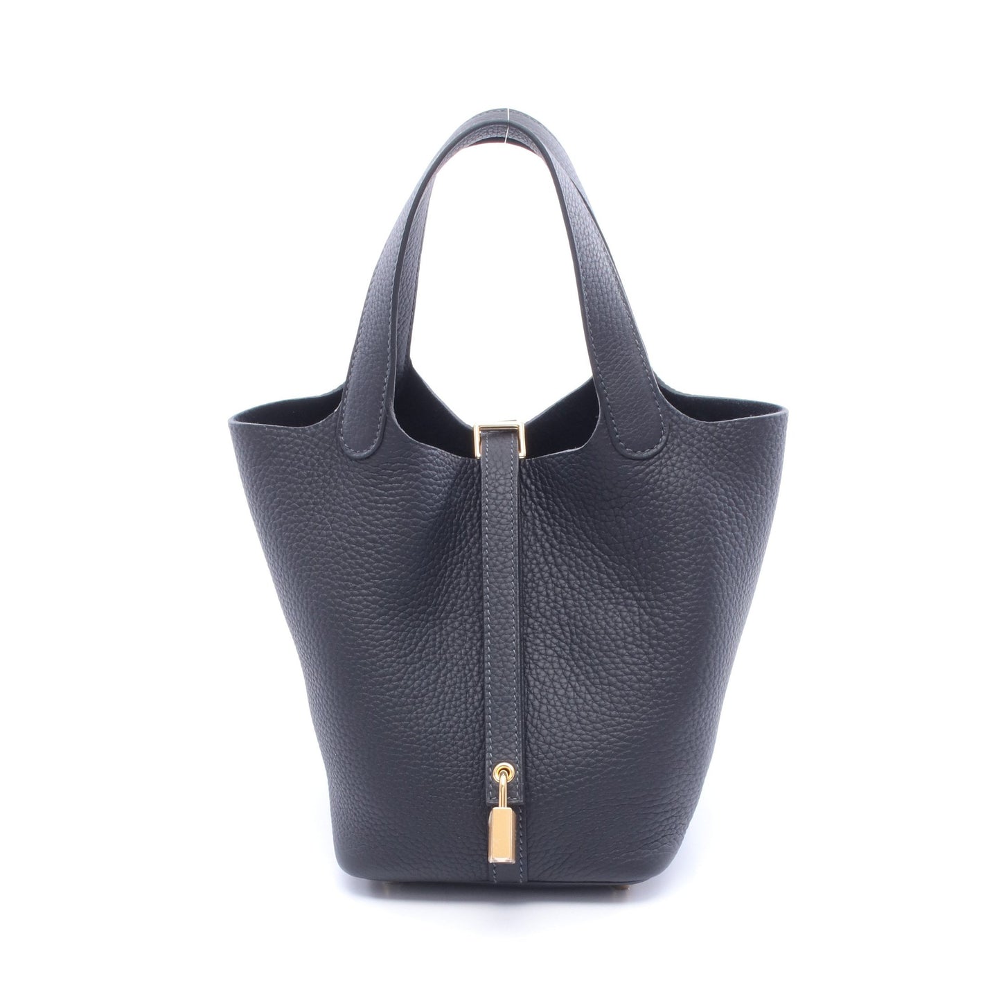 ピコタンロックPM キャバン ハンドバッグ トリヨンクレマンス ネイビー ゴールド金具 K刻印 エルメス バッグ HERMES