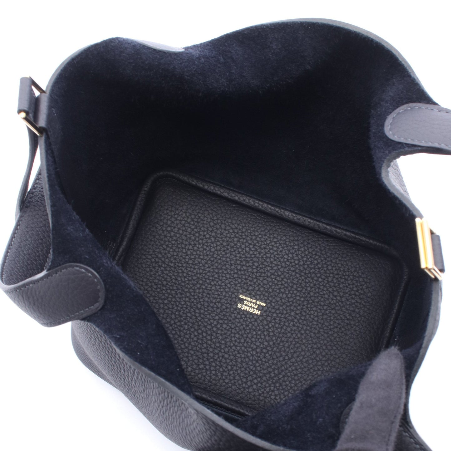 ピコタンロックPM キャバン ハンドバッグ トリヨンクレマンス ネイビー ゴールド金具 K刻印 エルメス バッグ HERMES