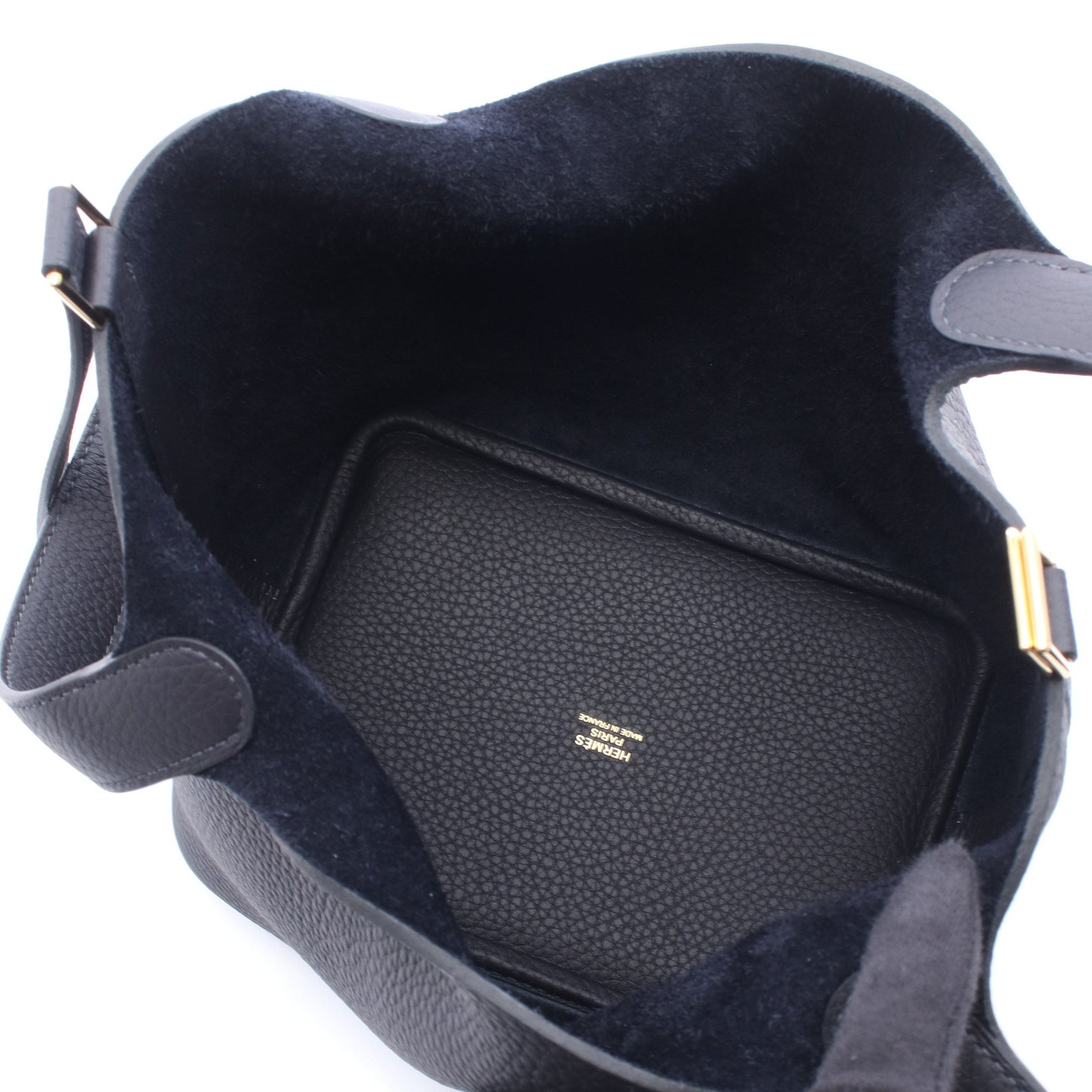 ピコタンロックPM キャバン ハンドバッグ トリヨンクレマンス ネイビー ゴールド金具 K刻印 エルメス バッグ HERMES