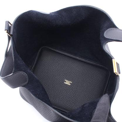ピコタンロックPM キャバン ハンドバッグ トリヨンクレマンス ネイビー ゴールド金具 K刻印 エルメス バッグ HERMES