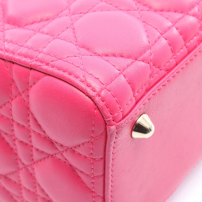 レディディオール ラージ 2WAY ハンドバッグ レザー ピンク クリスチャンディオール バッグ Christian Dior