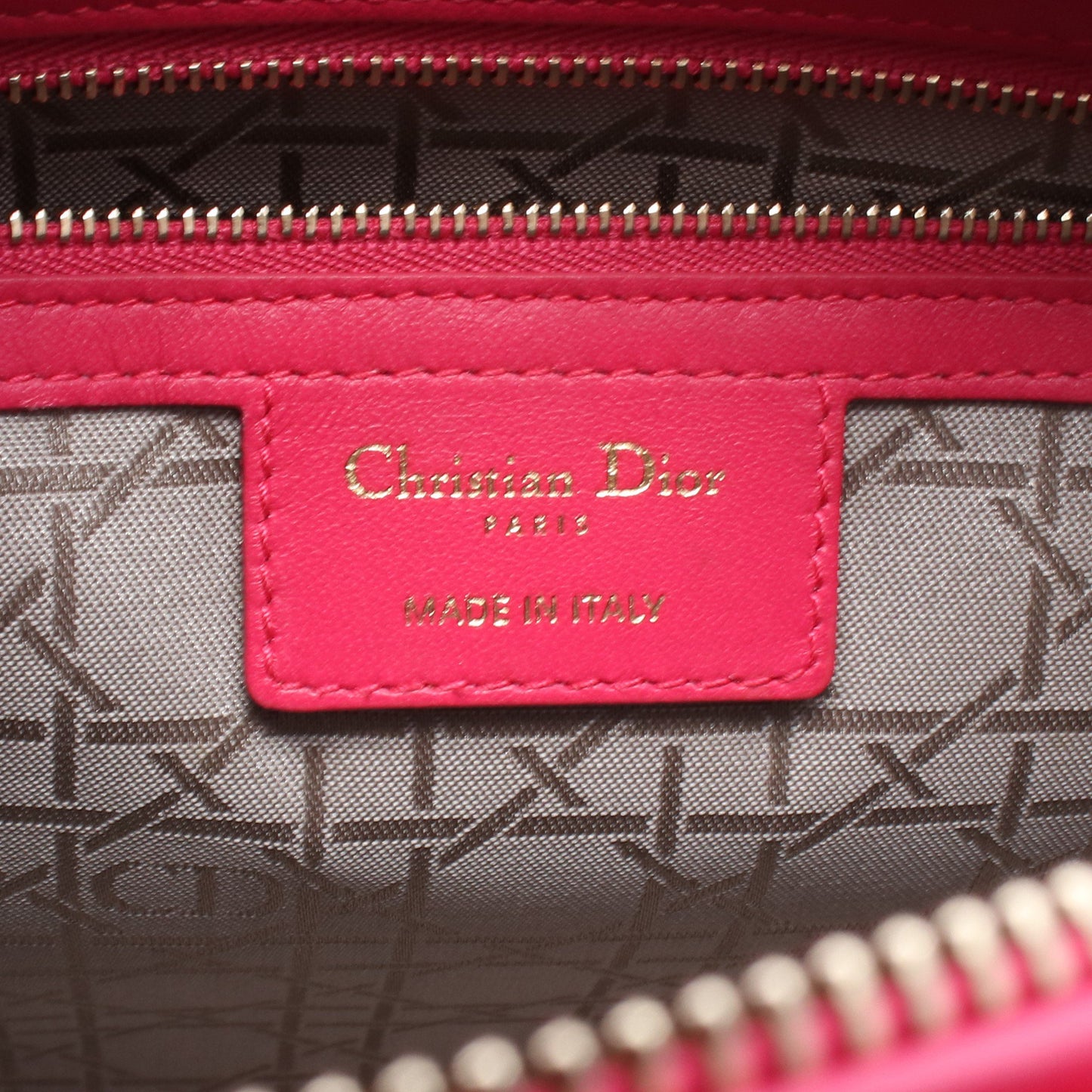 レディディオール ラージ 2WAY ハンドバッグ レザー ピンク クリスチャンディオール バッグ Christian Dior